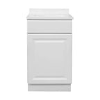 Meuble-lavabo en contreplaqué avec dessus en marbre reconstitué 34,19''H x 19''L x 17''P