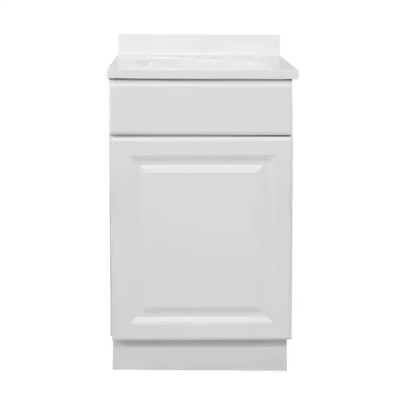 Meuble-lavabo en contreplaqué avec dessus en marbre reconstitué 34,19''H x 19''L x 17''P