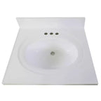 Meuble-lavabo en contreplaqué avec dessus en marbre reconstitué 34,19''H x 19''L x 17''P