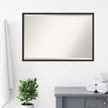 Miroir mural de salle de bain rectangulaire en bois 63,5 cm H x 94 cm L