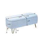 Banc de rangement ottoman en fausse fourrure 39,37"L x 15,75"P x 15,5"H