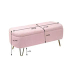 Banc de rangement ottoman en fausse fourrure 39,37"L x 15,75"P x 15,5"H