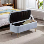 Banc de rangement ottoman en fausse fourrure 39,37"L x 15,75"P x 15,5"H