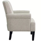 Fauteuil touffeté en polyester avec accoudoirs roulés 29''L x 24''P x 34.5''H