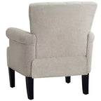 Fauteuil touffeté en polyester avec accoudoirs roulés 29''L x 24''P x 34.5''H