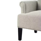Fauteuil touffeté en polyester avec accoudoirs roulés 29''L x 24''P x 34.5''H