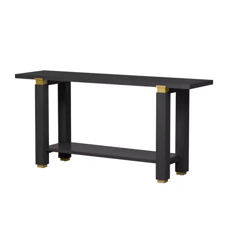 Console en pin et MDF avec étagère de rangement 76,5 cm (H) x 160 cm (L) x 40 cm (P)