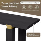 Console en pin et MDF avec étagère de rangement 76,5 cm (H) x 160 cm (L) x 40 cm (P)