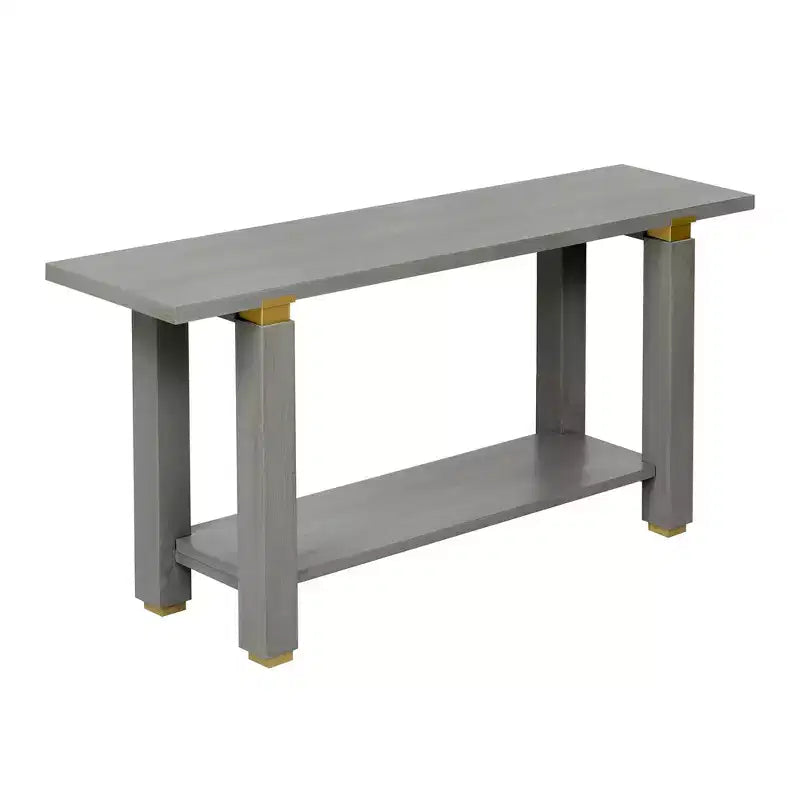 Console en pin et MDF avec étagère de rangement 76,5 cm (H) x 160 cm (L) x 40 cm (P)