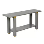 Console en pin et MDF avec étagère de rangement 76,5 cm (H) x 160 cm (L) x 40 cm (P)