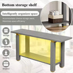 Console en pin et MDF avec étagère de rangement 76,5 cm (H) x 160 cm (L) x 40 cm (P)