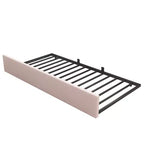 Lit de repos double en velours avec lit gigogne escamotable et cadre à lattes métalliques 76,2 cm H x 199,9 cm L x 105,7 cm P