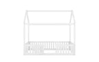 Lit au sol en forme de maison pour enfant Pine Kids, jumeau 183,9 cm H x 102,1 cm l x 198,4 cm P