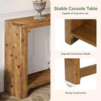 Console 2 plateaux en bois massif H 83 cm x L 30 cm x P 160 cm