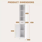 Armoire de rangement haute et étroite en MDF 170 cm H x 30 cm L x 30 cm P