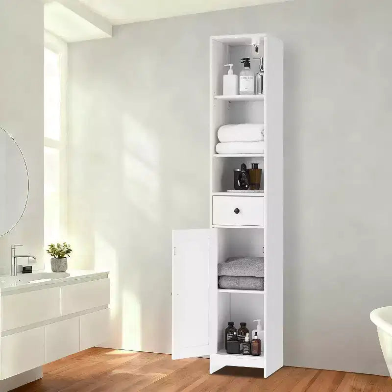 Armoire de rangement haute et étroite en MDF 170 cm H x 30 cm L x 30 cm P