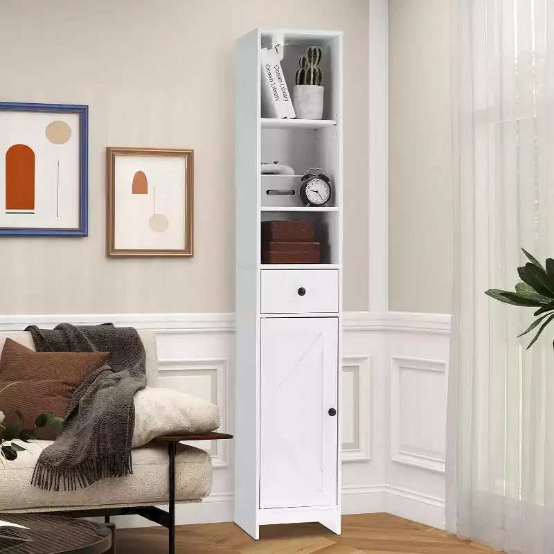 Armoire de rangement haute et étroite en MDF 170 cm H x 30 cm L x 30 cm P