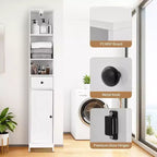 Armoire de rangement haute et étroite en MDF 170 cm H x 30 cm L x 30 cm P