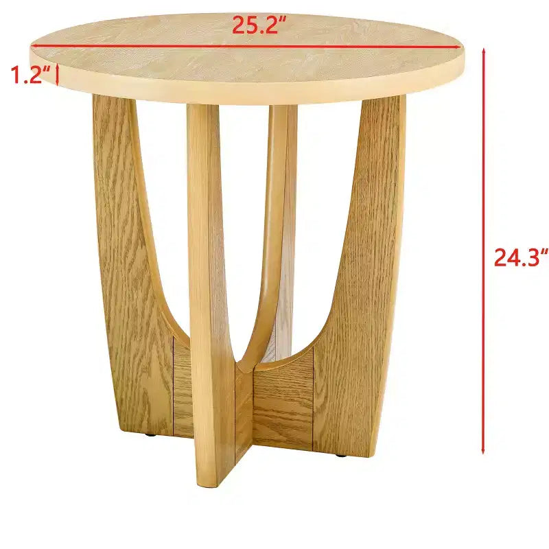 Table d'appoint ronde en MDF 61,6 cm H x 63,8 cm de diamètre