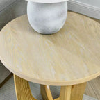 Table d'appoint ronde en MDF 61,6 cm H x 63,8 cm de diamètre