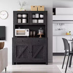 Meuble de Rangement de Cuisine en Panneaux de Particules avec Support pour Micro-ondes 160 cm (H) x 104 cm (l) x 118 cm (P)