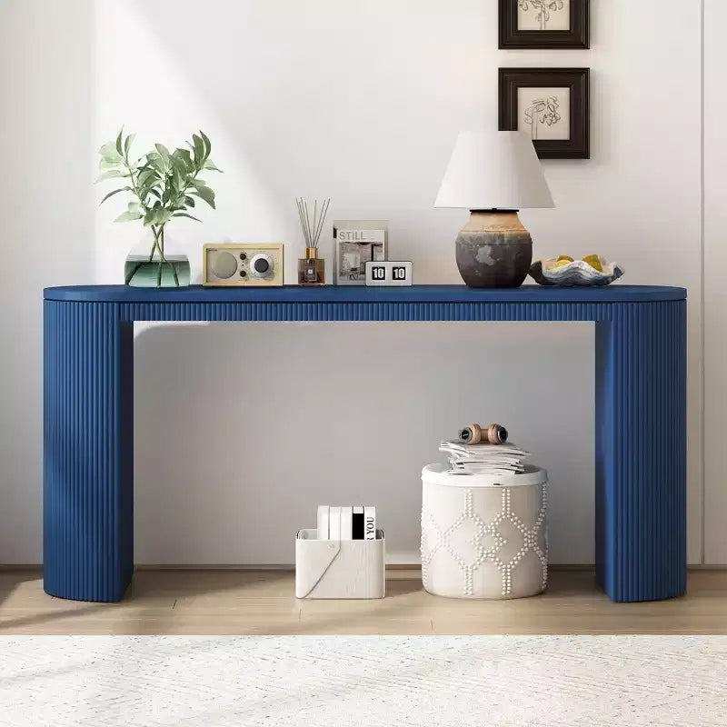 Console incurvée en MDF 80,7 cm (H) x 37,8 cm (L) x 150,3 cm (P)