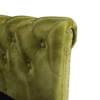 Lit de repos en velours rembourré avec lit gigogne 31''H x 86''W x 45''P