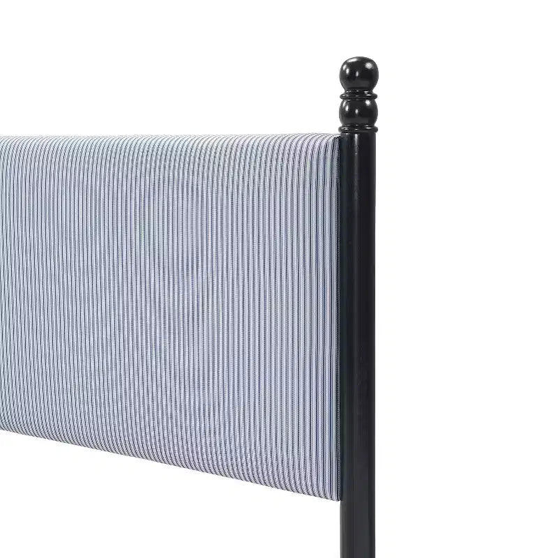Lit plateforme tapissé en bois d'hévéa Grand lit/Très grand lit 122 cm H x 165,9 cm L x 216,9 cm P