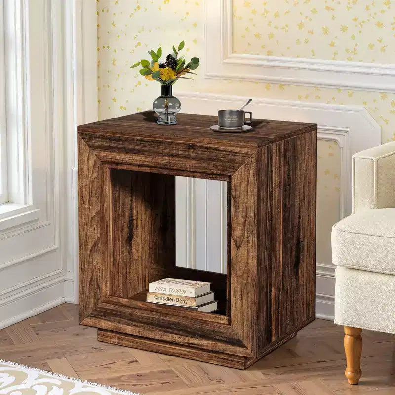 Table d'appoint en panneaux de particules 65 cm H x 60 cm L x 40 cm P