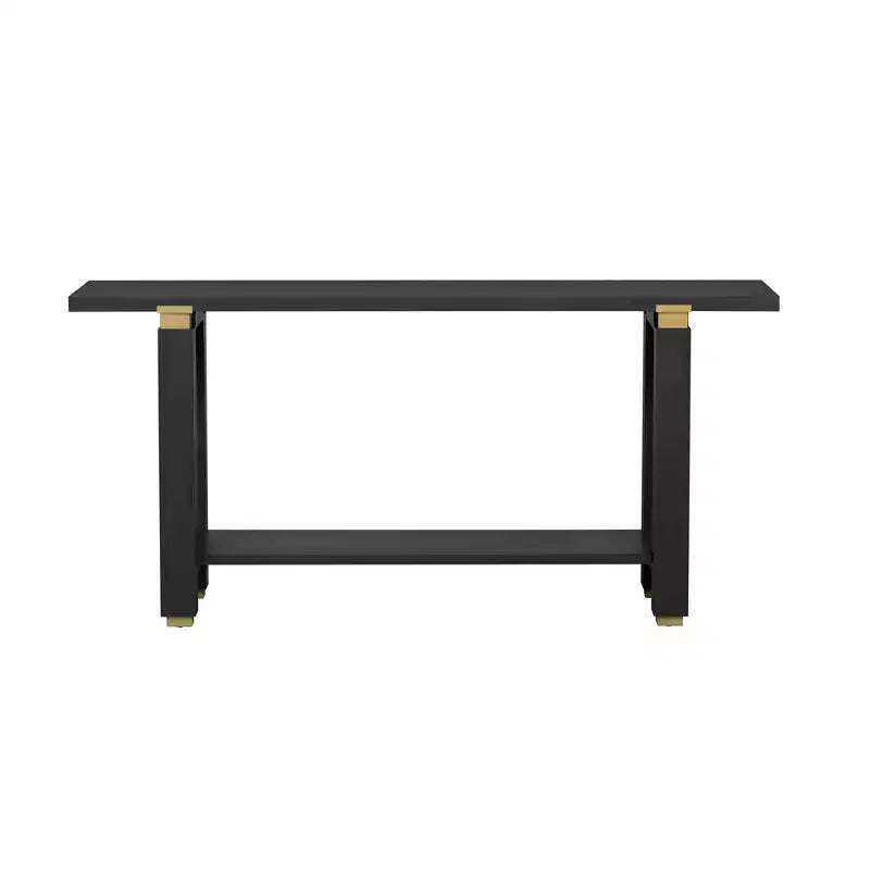 Console en pin et MDF avec étagère ouverte 160 cm (L)
