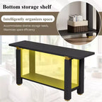 Console en pin et MDF avec étagère ouverte 160 cm (L)