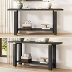Console en pin et MDF avec étagère ouverte 160 cm (L)