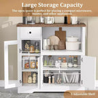 Meuble de rangement de cuisine en MDF avec support pour micro-ondes 89 cm (H) x 90 cm (L) x 40 cm (P)