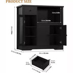 Meuble de rangement de cuisine en MDF avec support pour micro-ondes 89 cm (H) x 90 cm (L) x 40 cm (P)