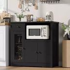 Meuble de rangement de cuisine en MDF avec support pour micro-ondes 89 cm (H) x 90 cm (L) x 40 cm (P)