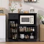 Meuble de rangement de cuisine en MDF avec support pour micro-ondes 89 cm (H) x 90 cm (L) x 40 cm (P)