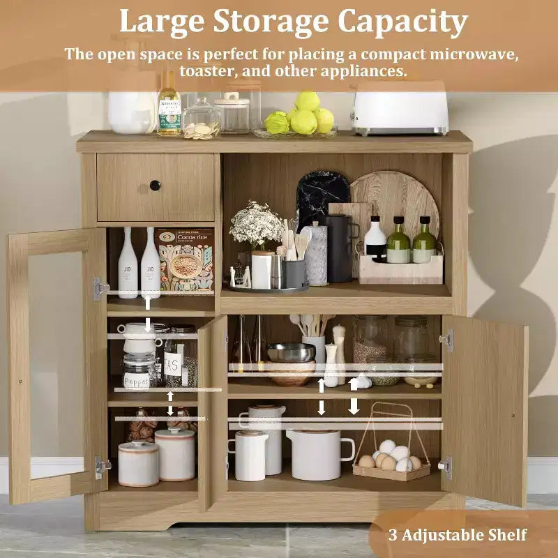 Meuble de rangement de cuisine en MDF avec support pour micro-ondes 89 cm (H) x 90 cm (L) x 40 cm (P)