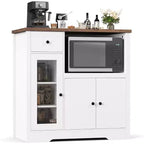 Meuble de rangement de cuisine en MDF avec support pour micro-ondes 89 cm (H) x 90 cm (L) x 40 cm (P)