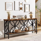 Table console étroite en métal et MDF 82 cm (H) x 30 cm (l) x 180 cm (L)