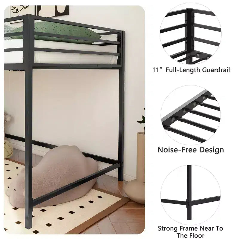 Lit mezzanine double en métal 49.49''H x 76.69''L x 40.94''P