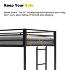 Lit mezzanine double en métal 49.49''H x 76.69''L x 40.94''P