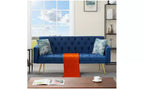 Canapé convertible futon en similicuir 81 cm H x 173,5 cm L x 70 cm P