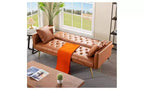 Canapé convertible futon en similicuir 81 cm H x 173,5 cm L x 70 cm P