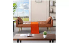 Canapé convertible futon en similicuir 81 cm H x 173,5 cm L x 70 cm P