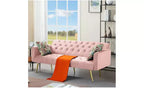 Canapé convertible futon en similicuir 81 cm H x 173,5 cm L x 70 cm P