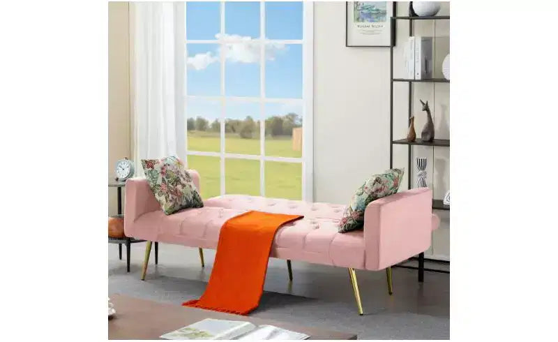 Canapé convertible futon en similicuir 81 cm H x 173,5 cm L x 70 cm P