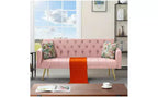 Canapé convertible futon en similicuir 81 cm H x 173,5 cm L x 70 cm P