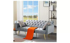 Canapé convertible futon en similicuir 81 cm H x 173,5 cm L x 70 cm P