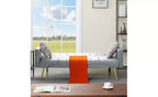 Canapé convertible futon en similicuir 81 cm H x 173,5 cm L x 70 cm P