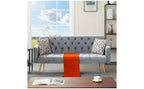 Canapé convertible futon en similicuir 81 cm H x 173,5 cm L x 70 cm P